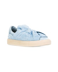 hellblaue Slip-On Sneakers aus Wildleder von Ports 1961