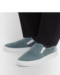 hellblaue Slip-On Sneakers aus Wildleder von Mr P.