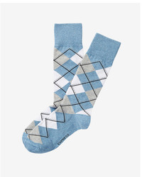 hellblaue Socken mit Argyle-Muster