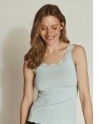 hellblaue Spitze Bluse von Rosemunde