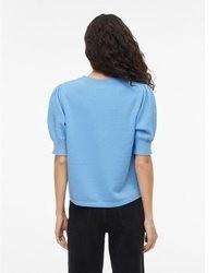 hellblaue Strick Bluse von Vila