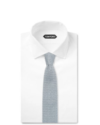 hellblaue Strick Krawatte von Tom Ford
