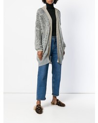 hellblaue Strick Strickjacke mit einer offenen Front von Forte Forte