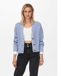 hellblaue Strick Strickjacke von Only