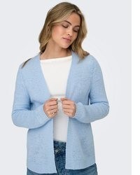 hellblaue Strickjacke mit einer offenen Front von Only