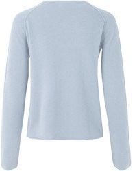 hellblaue Strickjacke mit einer offenen Front von Rosemunde