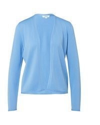 hellblaue Strickjacke mit einer offenen Front von s.Oliver