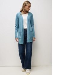 hellblaue Strickjacke mit einer offenen Front von STREET ONE