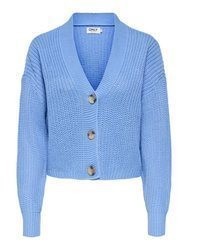 hellblaue Strickjacke von Only