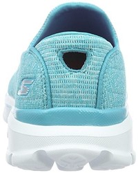 hellblaue Turnschuhe von Skechers