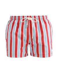 hellblaue vertikal gestreifte Badeshorts von Solid & Striped