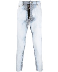 hellblaue vertikal gestreifte Jeans von DSQUARED2