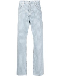 hellblaue vertikal gestreifte Jeans von Levi's Made & Crafted
