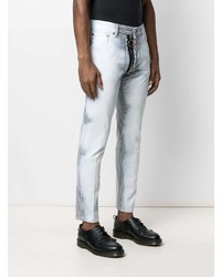 hellblaue vertikal gestreifte Jeans von DSQUARED2