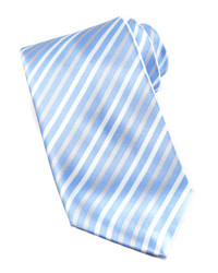 hellblaue vertikal gestreifte Krawatte
