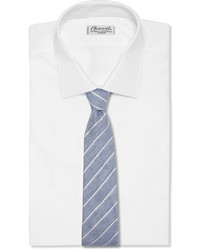 hellblaue vertikal gestreifte Krawatte von Canali