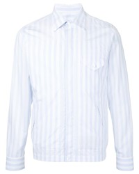 hellblaue vertikal gestreifte Shirtjacke von Kent & Curwen