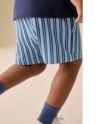 hellblaue vertikal gestreifte Shorts von next