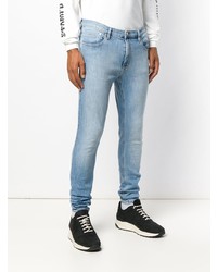 hellblaue verzierte enge Jeans von Stampd