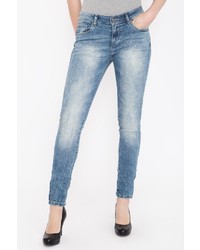 hellblaue verzierte Jeans von BLUE MONKEY