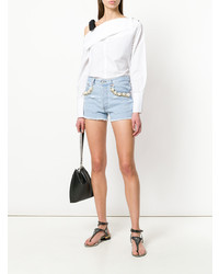 hellblaue verzierte Jeansshorts von Forte Dei Marmi Couture