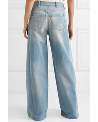 hellblaue weite Hose aus Jeans von MM6 MAISON MARGIELA