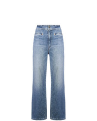 hellblaue weite Hose aus Jeans von Mother