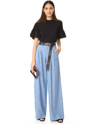 hellblaue weite Hose von Alice + Olivia