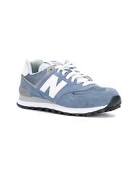 hellblaue Wildleder niedrige Sneakers von New Balance