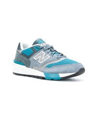 hellblaue Wildleder niedrige Sneakers von New Balance