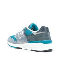 hellblaue Wildleder niedrige Sneakers von New Balance