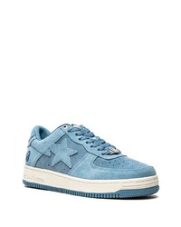 hellblaue Wildleder niedrige Sneakers von A Bathing Ape