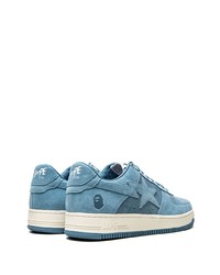 hellblaue Wildleder niedrige Sneakers von A Bathing Ape