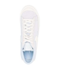 hellblaue Wildleder niedrige Sneakers von Nike