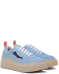 hellblaue Wildleder niedrige Sneakers von Carne Bollente