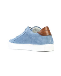 hellblaue Wildleder niedrige Sneakers von To Boot New York