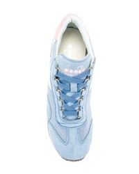 hellblaue Wildleder niedrige Sneakers von Diadora