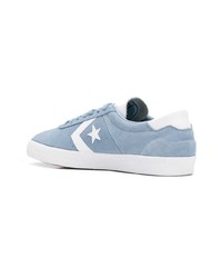 hellblaue Wildleder niedrige Sneakers von Converse