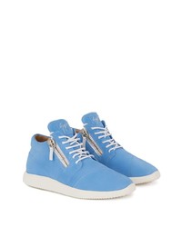 hellblaue Wildleder niedrige Sneakers von Giuseppe Zanotti