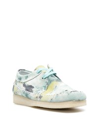 hellblaue Wildleder niedrige Sneakers von Clarks