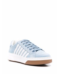 hellblaue Wildleder niedrige Sneakers von DSQUARED2