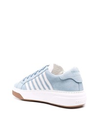 hellblaue Wildleder niedrige Sneakers von DSQUARED2