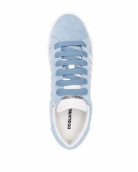 hellblaue Wildleder niedrige Sneakers von DSQUARED2