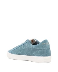 hellblaue Wildleder niedrige Sneakers von Kurt Geiger London