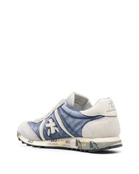 hellblaue Wildleder niedrige Sneakers von Premiata