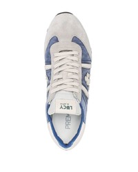 hellblaue Wildleder niedrige Sneakers von Premiata