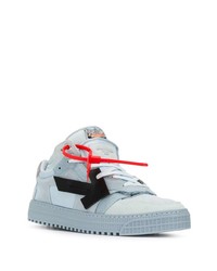 hellblaue Wildleder niedrige Sneakers von Off-White