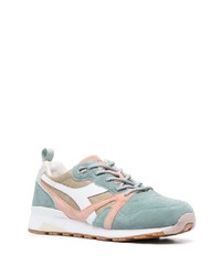 hellblaue Wildleder niedrige Sneakers von Diadora