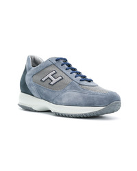 hellblaue Wildleder niedrige Sneakers von Hogan