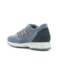 hellblaue Wildleder niedrige Sneakers von Hogan